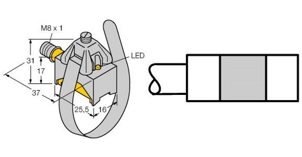 Turck Bim-Kst-Ap6X-V1131 Magnetic Field Sensor, For Pneumatic Cylinders