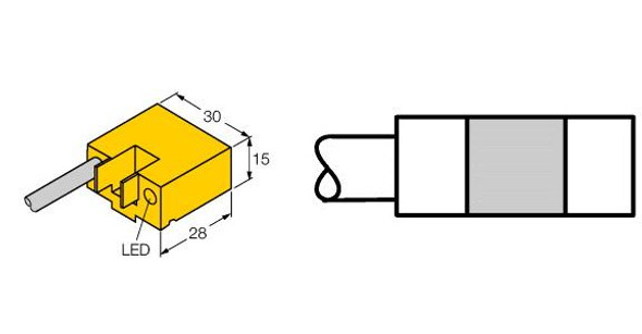 Turck Bim-Akt-Ap6X W/Kla1 Magnetic Field Sensor, For Pneumatic Cylinders