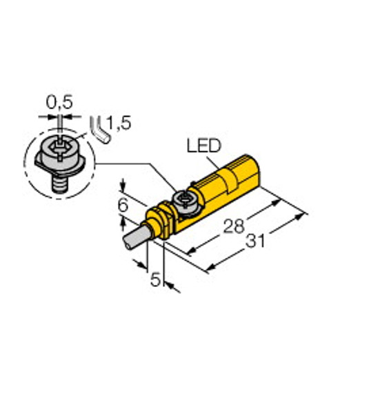 Turck Bim-Unt-An6X 7M Magnetic Field Sensor, For Pneumatic Cylinders