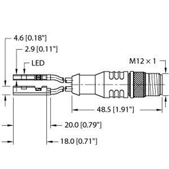 Turck Bim-Unr-2Ap6X-0.2-Rsc4.4T/S1768 Magnetic Field Sensor, For Pneumatic Cylinders
