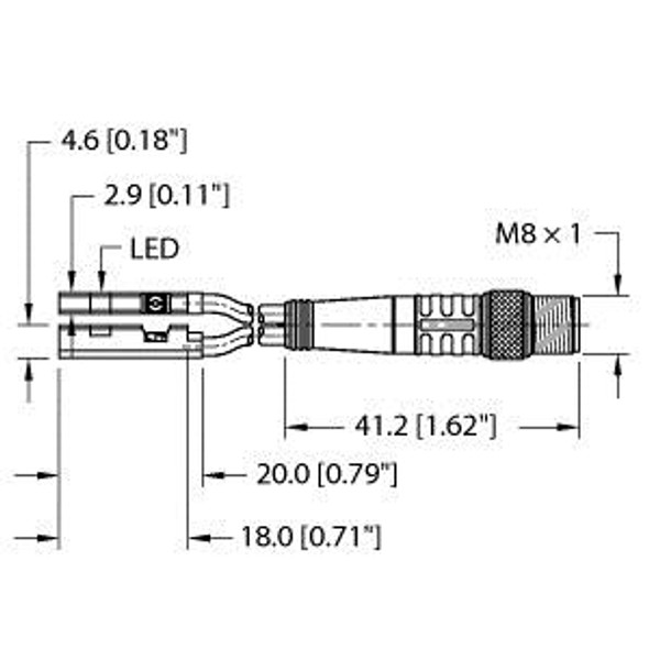 Turck Bim-Unr-2Ap6X-0.2-Psg4M Magnetic Field Sensor, For Pneumatic Cylinders