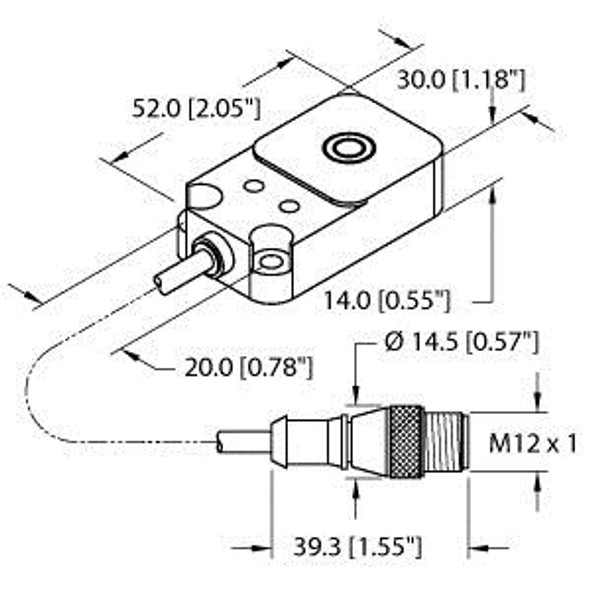 Turck Ni20-Q14-An6X2-0.2-Rs4T Inductive Sensor