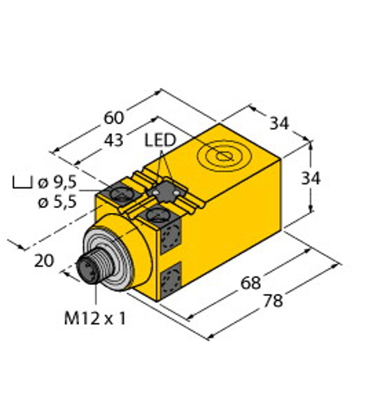 Turck Bi10T-Q34-Ap6X2-H1141 Inductive Sensor, Standard