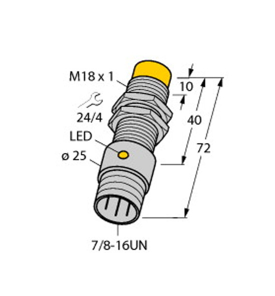 Turck Ni10-G18-Ap6X-B1341 Inductive Sensor, Standard