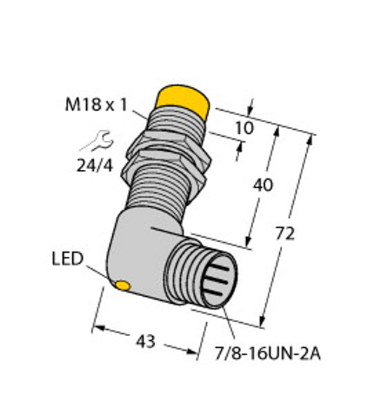 Turck Ni10-G18-Ap6X-B1441 Inductive Sensor, Standard
