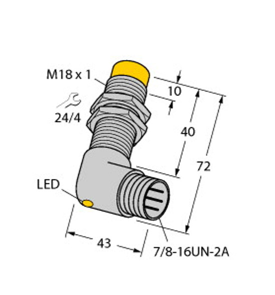 Turck Ni10-G18-Vp6X-B1441 Inductive Sensor, Standard