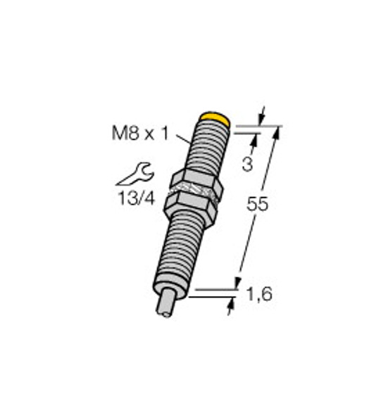 Turck Ni2-G08-An7 Inductive Sensor, Standard