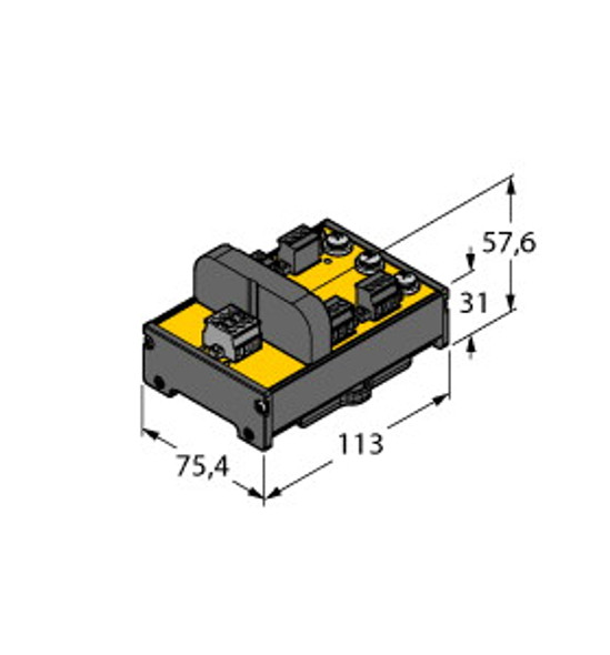 Turck Jrbs-40Dc-4Rv FOUNDATION fieldbus and PROFIBUS-PA, IP20 Junction Box with Short-circuit Protection, 4-channel, FM 15 ATEX 0036 X