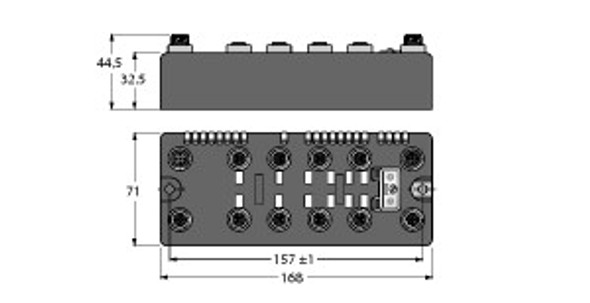 Turck Blcen-8M12Lt-4Iol-4Ai-Vi BL compact? multiprotocol fieldbus station for Industrial Ethernet, 4 IO-Link Channels and 4 Analog Inputs for Current or Voltage