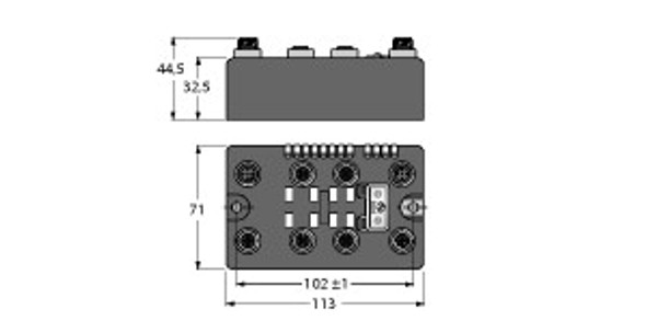 Turck Blcec-4M12Mt-4Ai-Tc BL Compact Fieldbus Station for EtherCAT, 4 Analog Inputs for Thermocouple Elements