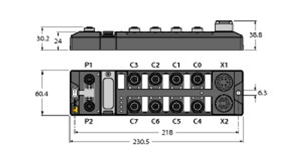 Turck Tben-L5-16Dip Compact Multiprotocol I/O Module for Ethernet, 16 Digital PNP Inputs