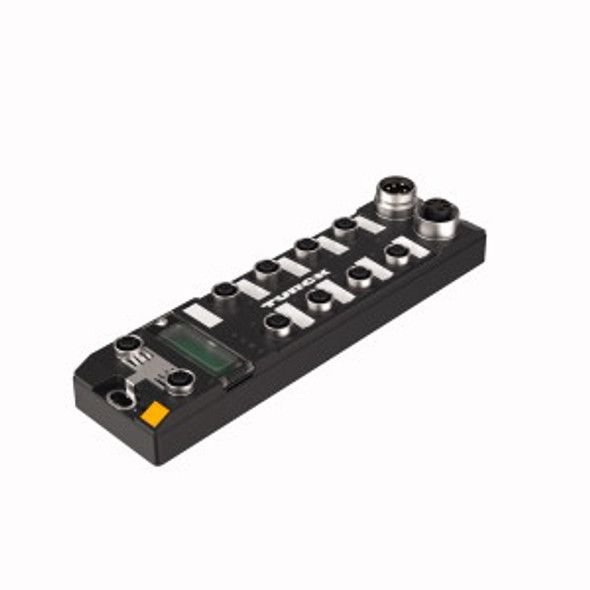 Turck Tben-L5-8Dip-8Dop Compact Multiprotocol I/O Module for Ethernet, 8 Digital PNP Inputs and 8 Digital PNP Outputs 2 A