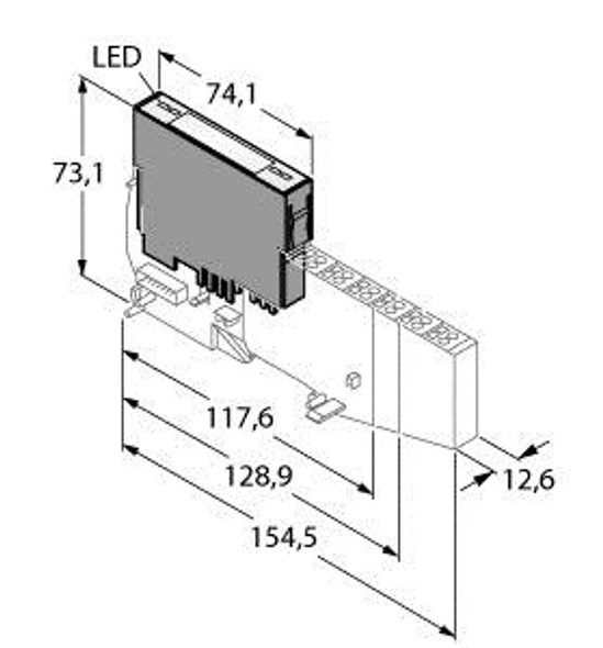 Turck Bl20-Br-24Vdc-D BL20 electronic module, Bus Refreshing Module with Diagnostics