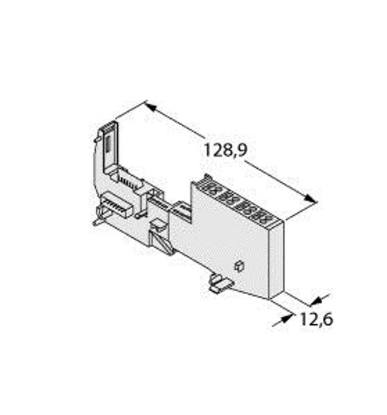 Turck Bl20-P4S-Sbbc-B BL20 base module, Screw connection