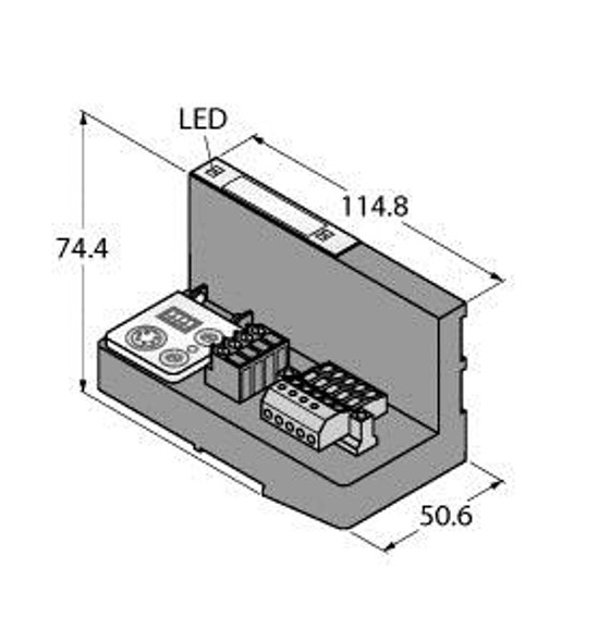 Turck Bl20-Gwbr-Dnet Gateway for the BL20 I/O System, Interface for DeviceNet, incl. power supply