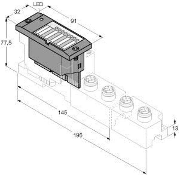 Turck Bl67-2Ai-Tc BL67 electronic module, 2 Analog Inputs for Thermoelements