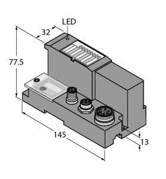 Turck Bl67-Pg-En-Ip-Dn Interface for EtherNet/IP (slave) with DeviceNet scanner