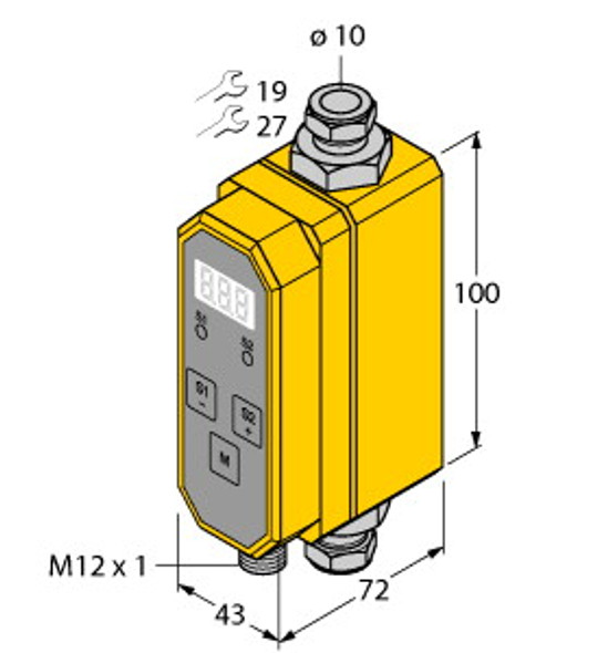 Turck Ftci-10D10A4P-2Up8X-H1141 Flow Rate Measurement, Inline Sensor with Integrated Processor
