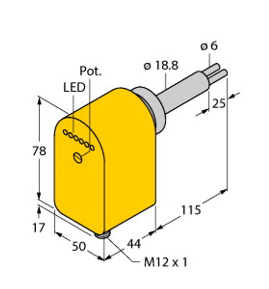 Turck Fcs-Ha2P-Lix-H1141/Al115 Flow Monitoring, Immersion Sensor with Integrated Processor