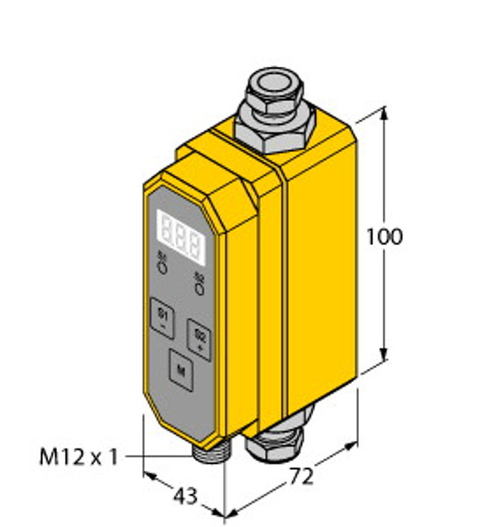 Turck Ftci-1/2D10A4P-Li-Up8X-H1141 Flow Rate Measurement, Inline Sensor with Integrated Processor