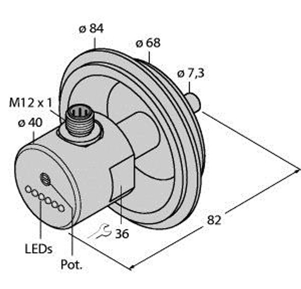 Turck Fcs-68A4-Ap8X-H1141/D003 Flow Monitoring, Immersion Sensor with Integrated Processor