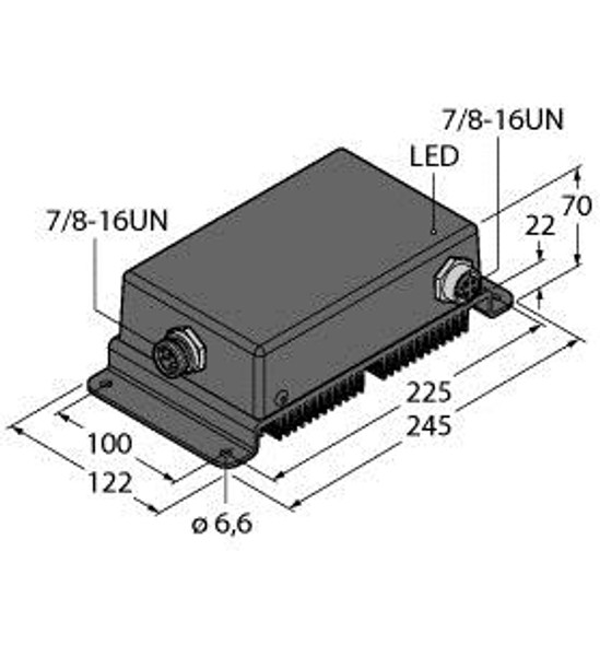 Turck Psu67-11-2480/M/G Compact power supply module in IP67, 24 VDC output voltage - 8 A output current