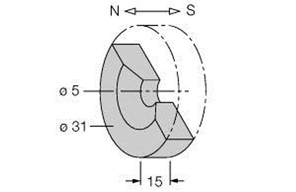 Turck Dmr31-15-5 Accessories, Permanent Magnet