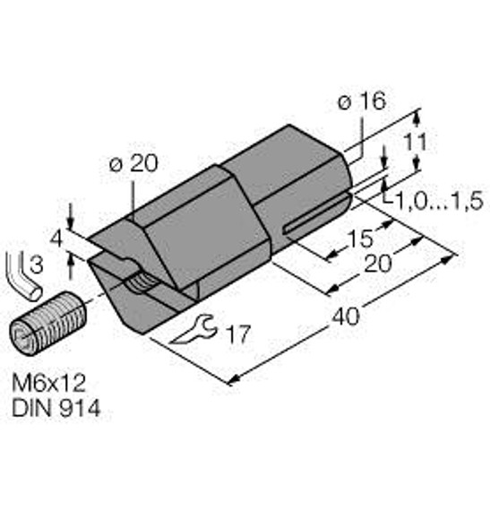 Turck Bts-Dsu35-Key1 Accessories, Mounting Kit