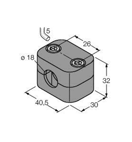 Turck Bss-18 Accessories, Mounting Clamp