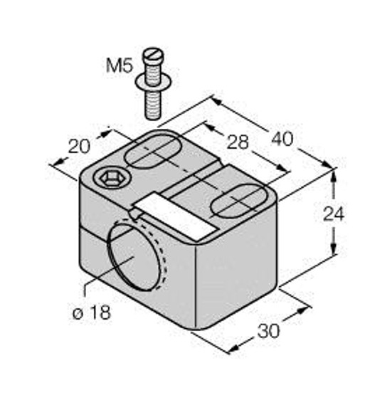 Turck Bst-18B Accessories, Mounting Clamp