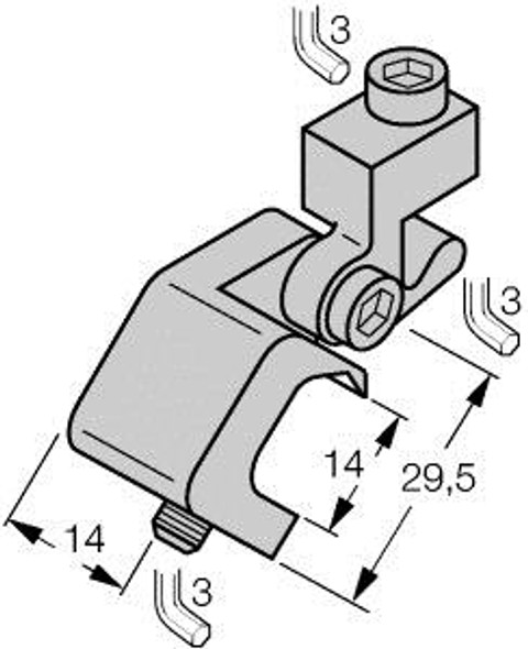 Turck Kla2 Accessories, Mounting Bracket, For Tie-Rod Cylinders