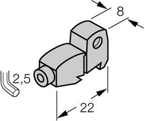 Turck Klf1 Accessories, Mounting Bracket, For Profile Cylinders with External Dovetail Groove