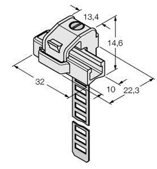 Turck Klrc-Unt2 Accessories, Mounting Bracket, For Cylinders, Tie-Rod Cylinders