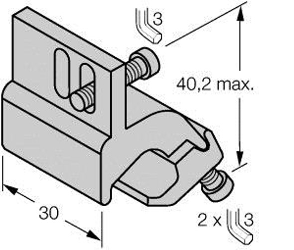 Turck Kli5 Accessories, Mounting Bracket, For Profile Cylinders