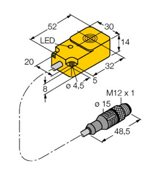 Turck Tn-Q14-0.15-Rs4.47T Read/write Head, BL ident