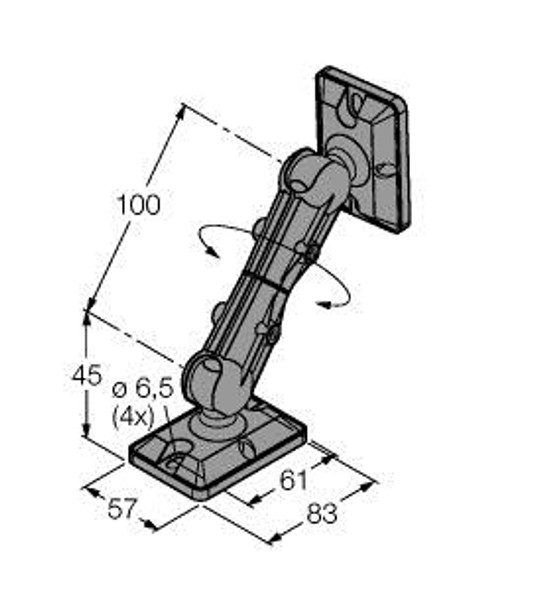 Turck Rh-Q240L280/Q280L640 Accessories, Arm Bracket, BL ident