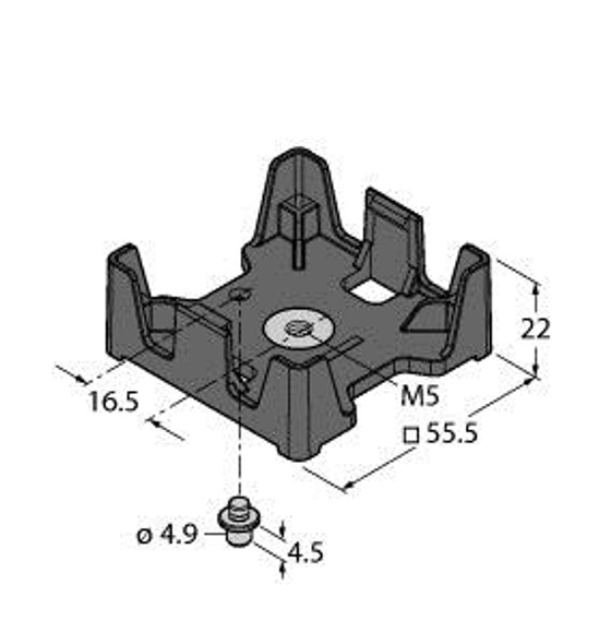 Turck Th-Q51T-Ht Accessories, Mounting Bracket, BL ident