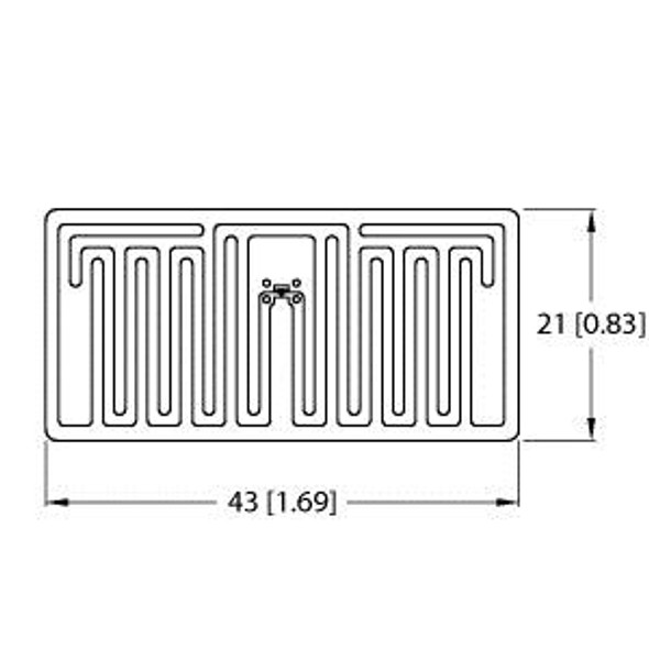 Turck Tw860-960-L43-21-F-B38-100Pcs Qty 100 Tag, UHF, BL ident