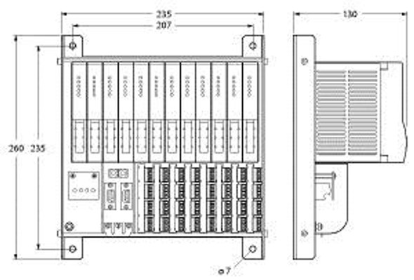 Turck Mt08-3G excom I/O System, Module Rack for 8 Modules, Zone 2, PTB 00 ATEX 2194 U