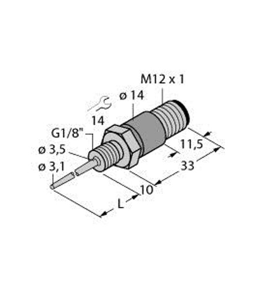 Turck Tp-103A-G1/8-H1141-L024 Temperature Detection, Probe