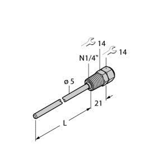 Turck Thw-3-N1/4-A4-L050 Accessories, Thermowell, For Temperature Sensors