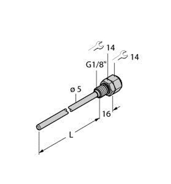 Turck Thw-3-G1/8-A4-L100 Accessories, Thermowell, For Temperature Sensors