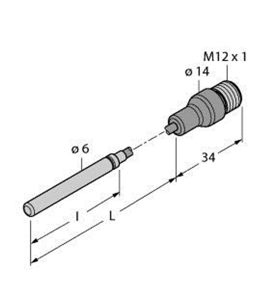 Turck Tp-306A-Cf-H1141-L1000 Temperature Detection, Probe