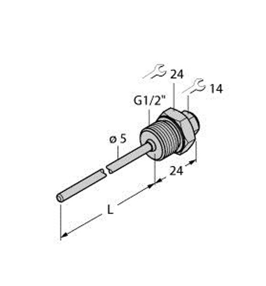 Turck Thw-3-G1/2-A4-L200 Accessories, Thermowell, For Temperature Sensors