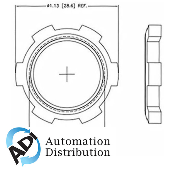 Turck Locknut 1/2-14 Conduit (10/Bag) Actuator and Sensor Accessory, Hardware, Locknut A3132