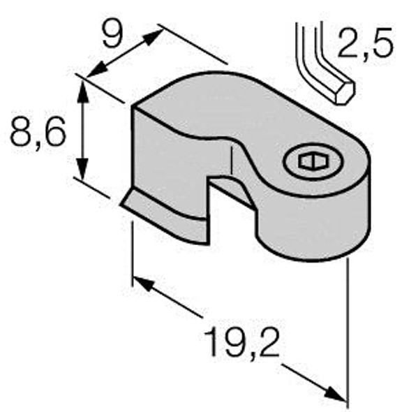 Turck Kldt-5 Clamp Accessories, Mounting Bracket, For Dovetail Groove Cylinders