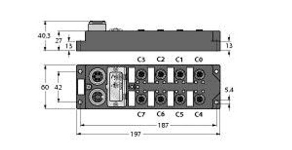 Turck Fdnl-S1600-T I/O Module for DeviceNet, 16 digital pnp inputs