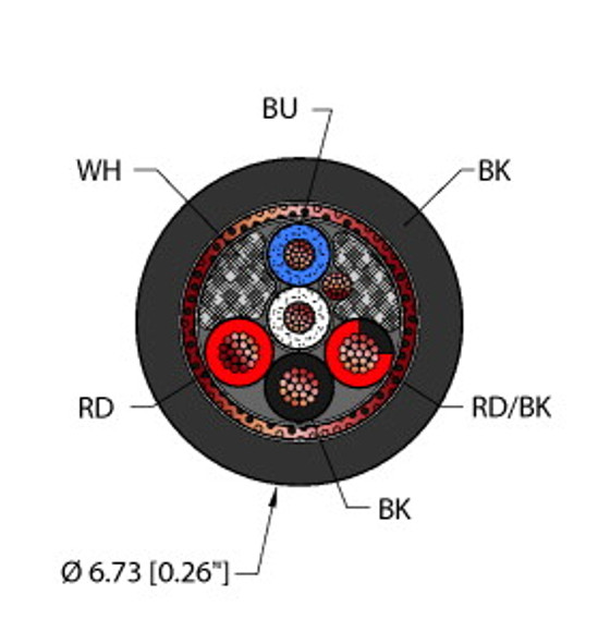 Turck Blk,Tpu,3X20+1Stpdx24,S-B,Awm General Purpose Cable, Reelfast Bulk Cable