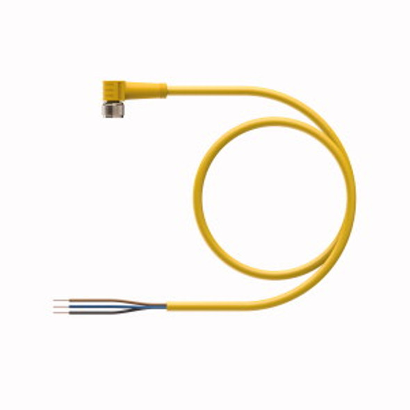 Turck Pkw 3M-12 Single-ended Cordset, Right angle Female Connector