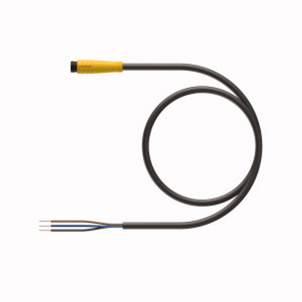 Turck Psg 3-2/S90 Single-ended Cordset, Straight Male Connector